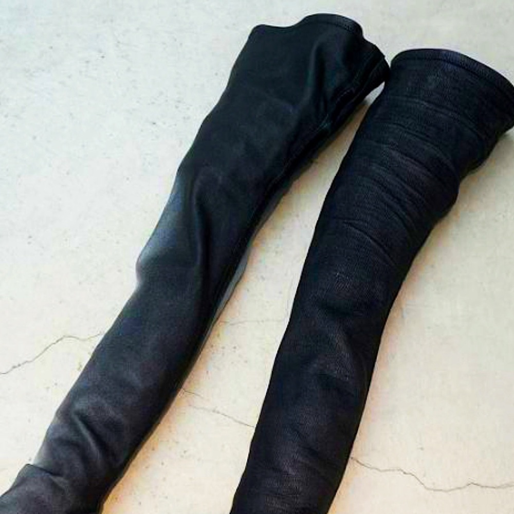 Authentic Rick Owens 19 AW Leather Stocking Thigh High Sneaker Shoes - Picture 3 of 9